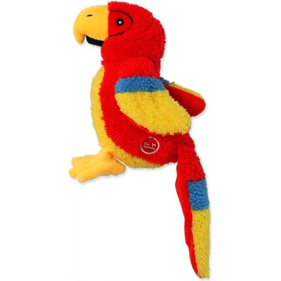 Dog Fantasy Recycled Toy papoušek pískací se šustícím ocasem 23 cm