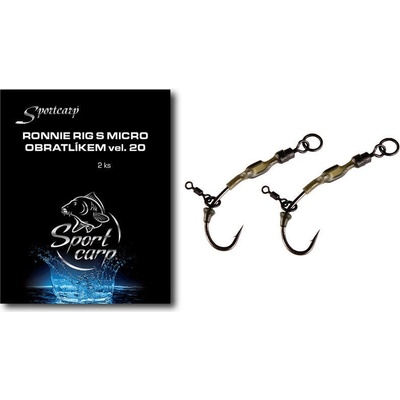 Sportcarp náväzce Ronnie Rig s micro obratlíkom veľ.4 2ks