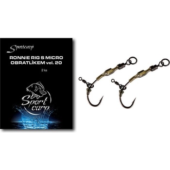 Sportcarp náväzce Ronnie Rig s micro obratlíkom veľ.4 2ks