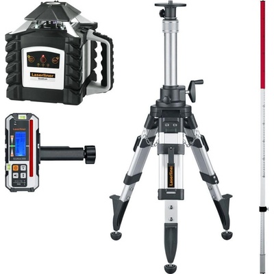 Laserliner Напълно автоматичен ротационен лазер с лазерен приемник SensoMaster M350, статив с манивела Laserliner Quadrum M 350 S Set 1, 053.00. 09-1 - 0.1 mm/m (053.00.09-1)
