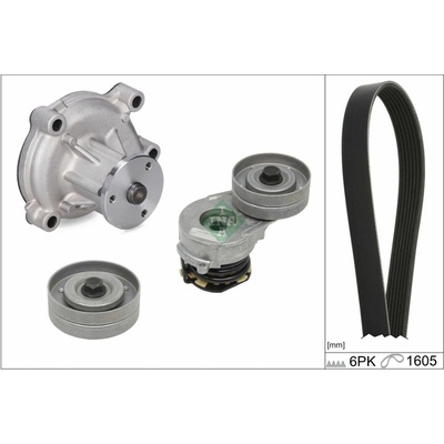 Vodní pumpa + klínový žebrový řemen Schaeffler INA 529 0330 31 (529033031)