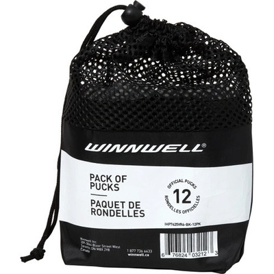 Winnwell Hokejový puk čierny oficiálne 12ks