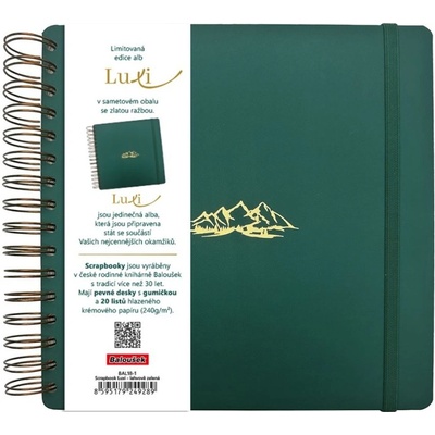 Scrapbook Luxi lamino lahvově zelená