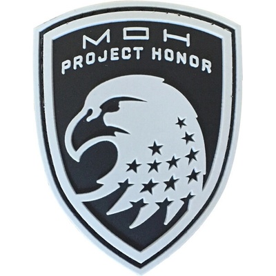 WARAGOD Medal of Honor Eagle PVC nášivka, sivá
