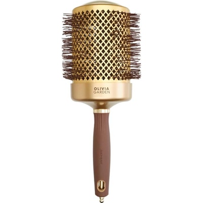 Olivia Garden Expert Blowout Shine Round Brush Gold & Brown 80 mm