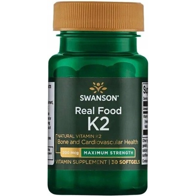Swanson Real Food K-2 200 mcg 30 kapsúl