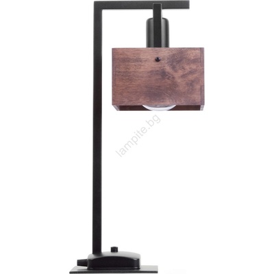 Sigma Настолна лампа DAKOTA 1xE27/60W/230V дърво/черен (SI0277)