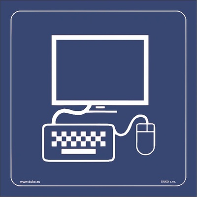 DUKO INTERNET symbol modrý Formát: 90 x 90 mm