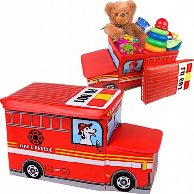 Kruzzel Box Hasičské auto 53 x 26 x 31,5 cm 22489 – Zboží Dáma