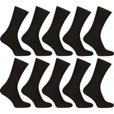 Nedeto 10PACK ponožky vysoké bambusové 10PBV01 čierne