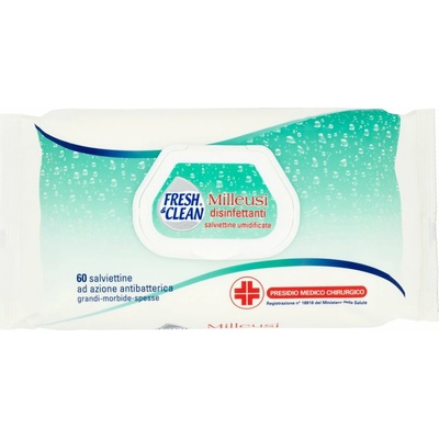 Fresh & clean vlhčené dezinfekčné obrúsky 60 ks