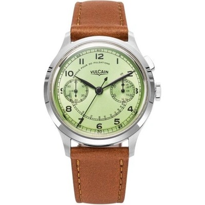 Vulcain Monopusher Green Brown Plain
