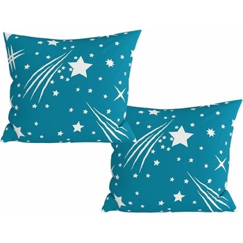 Textilomanie z mikrovlákna NOČNÁ OBLOHA tyrkysová 2ks 45 x 45 cm