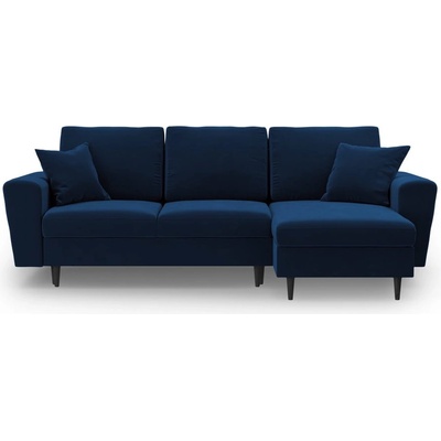 Cosmopolitan Design Син кадифен разтегателен ъглов диван с място за съхранение Kyoto - Cosmopolitan Design (COS_COR_2_F1_KYOTO4)