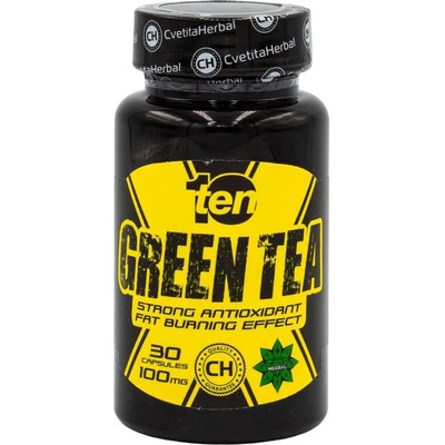 10/ten Green Tea, 100 mg, 30 капсули, Cvetita Herbal