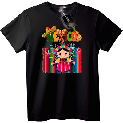 NOONEBRAND Тениска Мексикански фолклор - 6XL, Black