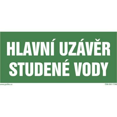 Grafiko | Hlavní uzávěr studené vody - Materiál Plast, Rozměr 200x100mm