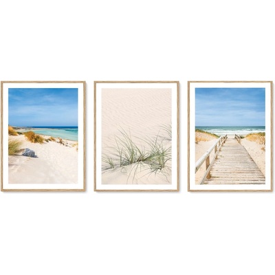 knor Картини в комплект 3 бр. 30x40 cm To the Beach - knor (ZEST044DB3X30X40L15,18,003)