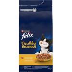 FELIX Doubly Delicious Храна за възрастни котки с вкусна смес от пилешко и пуешко месо, 2 кг