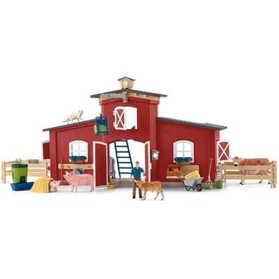 Schleich Голяма плевня с животни и аксесоари