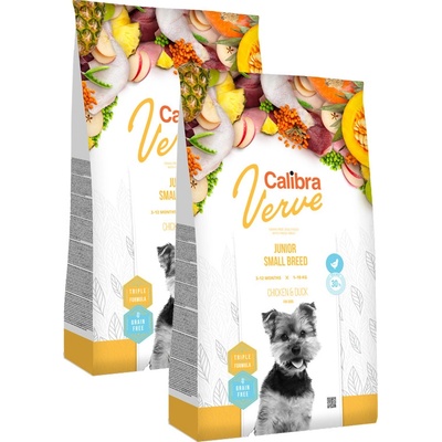 Calibra Dog Verve GF Junior Small Chicken & Duck 2 x 6 kg