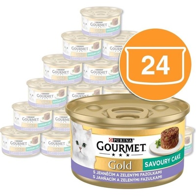 Gourmet Gold Savoury Cake s jahňacím mäsom a zelenou fazuľkou 24 x 85 g