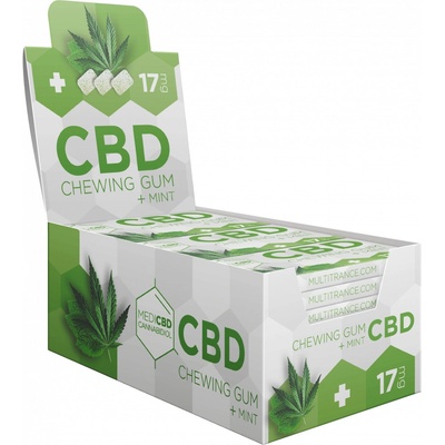 MediCBD Konopné žvýkačky CBD Máta 24 balení v boxu