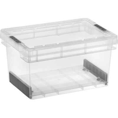 Tontarelli Úložný Box Evolution s víkem 15 l transparentní grafit 8034325AK5