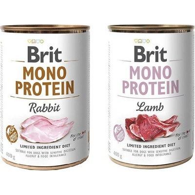 Brit Adult Mono Protein Rabbit 12 x 400 g a Brit Adult Mono Protein Lamb 12 x 400 g