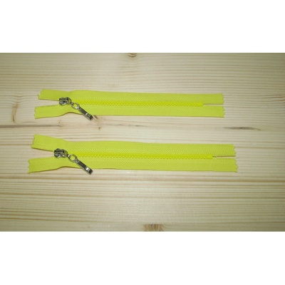 Kostenný zips žltá svetlá 3mm nedeliteľný 14cm