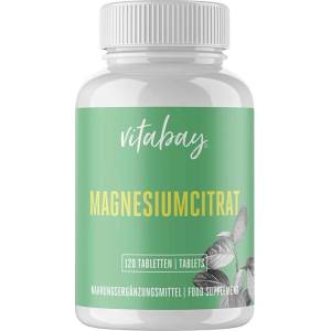 Vitabay Магнезий цитрат - мускулна и сърдечна функция, 200 mg, 120 таблетки (VB1525)