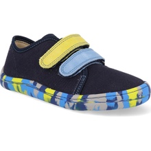 Froddo Barefoot plátené topánky Canvas Blue+ tmavomodré
