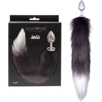 Анален плъг с опашка, луксозен дизайн и пух, 8, 1см. - Plug Diamond Starlit (4020-01LOLA)