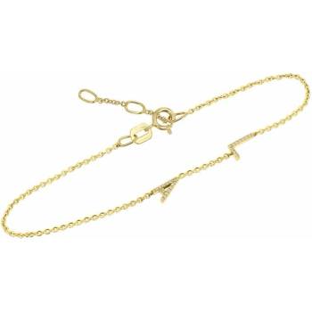 Eppi Náramok s 2 písmenkami a lab-grown diamantmi Ainslee BR48691