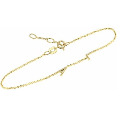 Eppi Náramok s 2 písmenkami a lab-grown diamantmi Ainslee BR48691