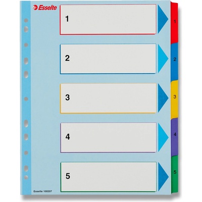 Esselte Mylar Maxi - papírový rozlišovač - 5 listů A4