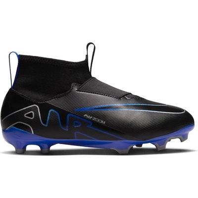 Nike Юношески футболни бутонки Nike Mercurial Superfly 9 Academy Junior Firm Ground Football Boots - Black/Chrome