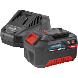 Bormann Комплект батерия и зарядно устройство Bormann Pro BBP9960 , 20 V, 6 Ah (083641) (083641)