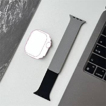 BlackBird Каишка за Iwatch LITCHI Black Grey 38/40/41/S1042 mm BH1801 (BH1801)