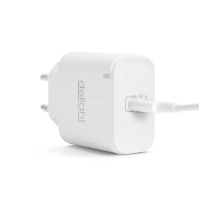 Delight 55046WH hálózati adapter USB-C fehér (55046WH) (55046WH)