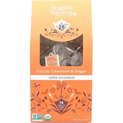 English Tea Shop Čaj Kakao Skořice a zázvor bio 15 pyramidek