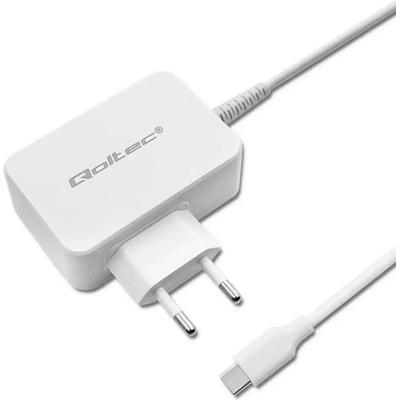 Qoltec 51039 захранващ адаптер/инвертор за вътрешен 65 W Бял (51039)