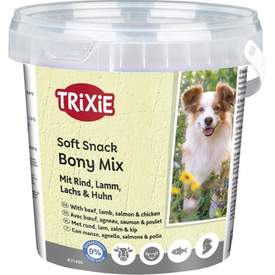 Trixie Soft Snack Bony MIX Hovězí jehněčí losos kuře 500 g