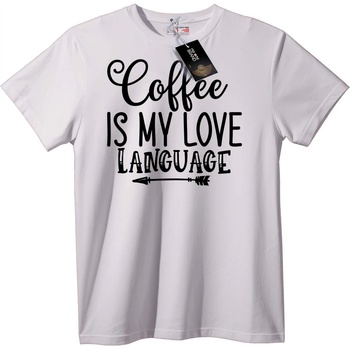 NOONEBRAND Тениска Кафето е Моят Език на Любовта - L, Black