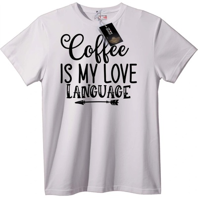 NOONEBRAND Тениска Кафето е Моят Език на Любовта - L, Black