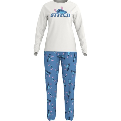 Dámske pyžamo Stitch biela modrá