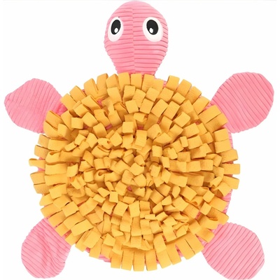 Flamingo čmuchací kobereček želvička růžovo žlutý 39 cm