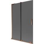Mexen Velar L параван за вана, плъзгащ се с 2 крила 120 x 150 cm, графит, розово злато - 896-120-003-41-60 (896-120-003-41-60)
