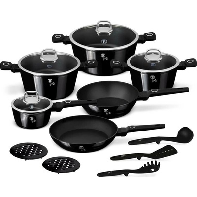 BERLINGERHAUS Súprava riadu s titánovým povrchom 15 ks Black Vantage Collection