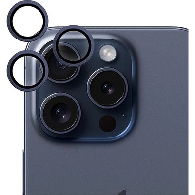Epico hliníkové ochranné sklo na čočky fotoaparátu pro iPhone 15 Pro / 15 Pro Max - modrý titan 81312151600001